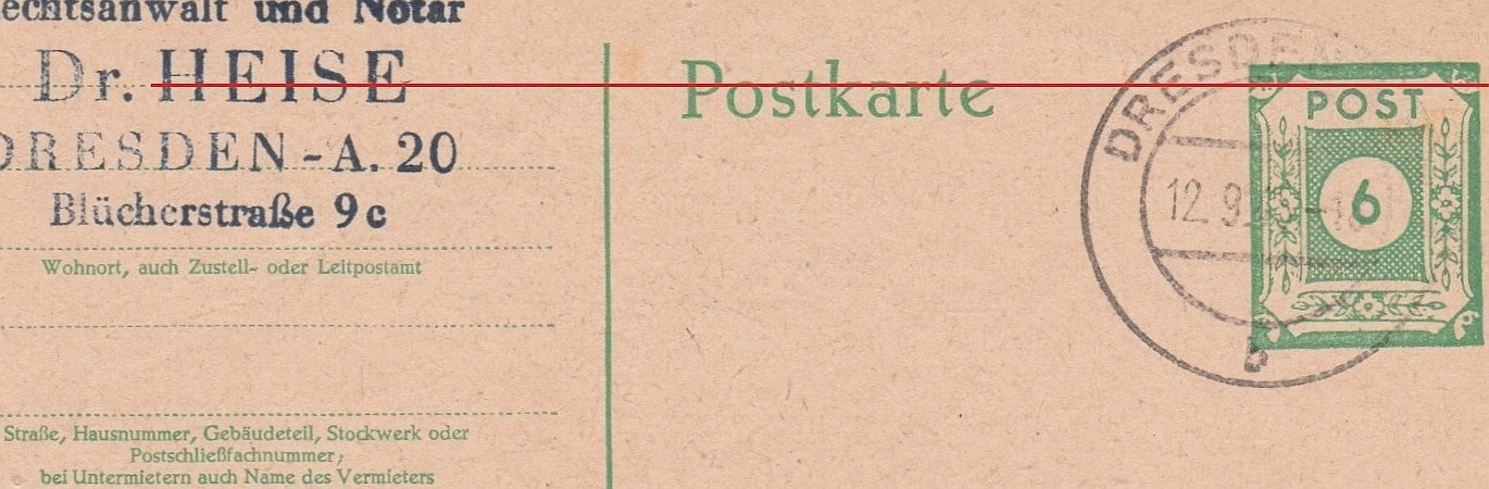 Wertstempel höher stehend
